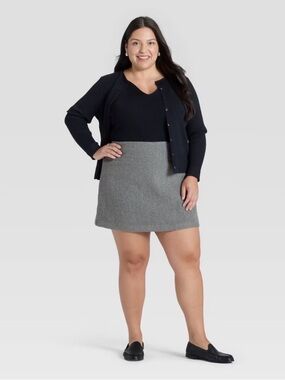 Classic Gray A-Line Mini Skirt